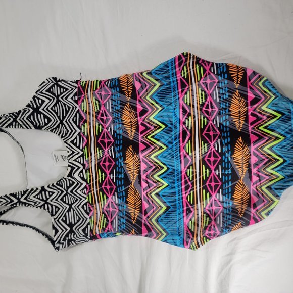 Art Class Target Geometric Bright Swimsuit XL 14-16 1 Piece - Picture 2 of 5